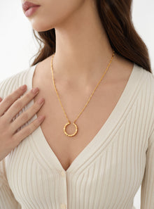 Archway Monogram Pendant Necklace