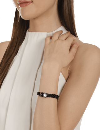 Black evil eye bracelet for women