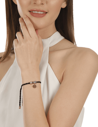 Black thread evil eye bracelet for women