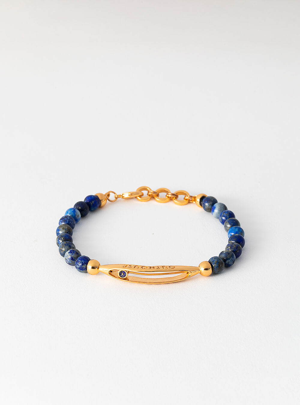 Astitva Jewellery Minimalist Lapis Lazuli Bracelet  Rainbow Bazaar