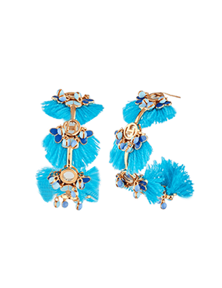 Designer blue hoop earrings online