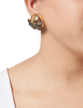 Butterfly Design Gold Enamel Earrings