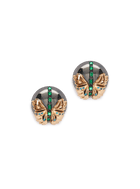 Designer butterfly stud earrings in gold plating