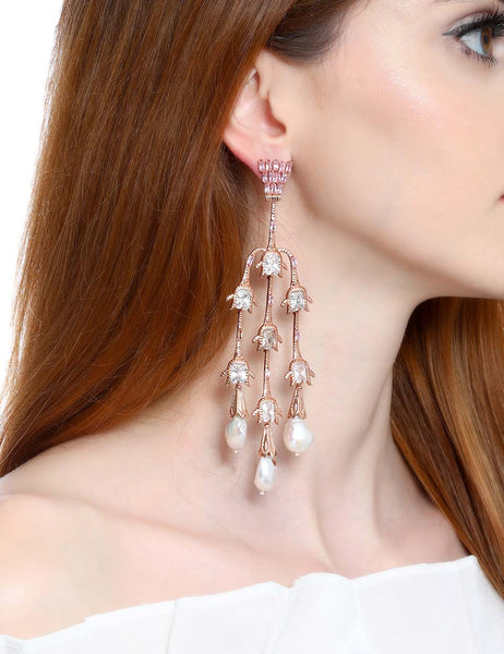 Share more than 132 pearl chandelier earrings online india