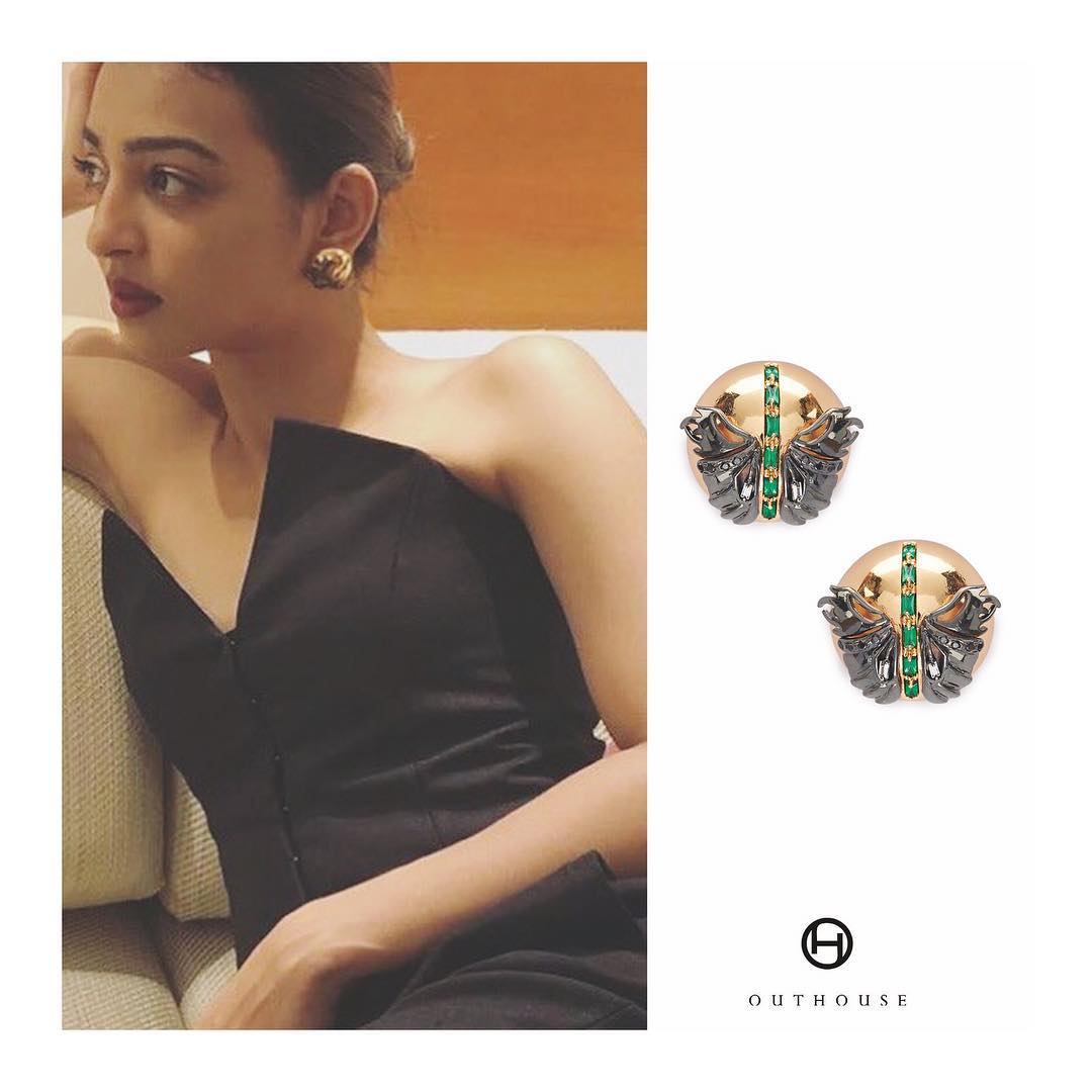 Celebrity Button Top Earrings
