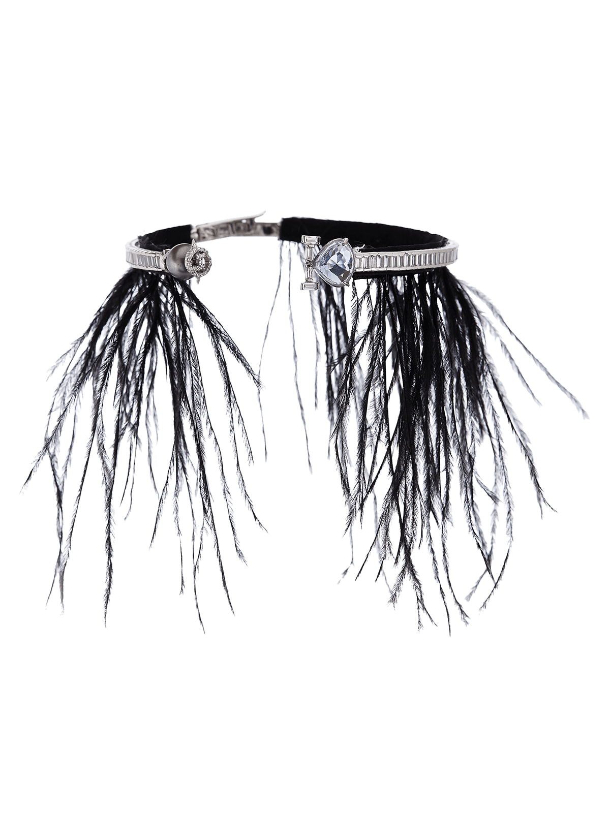 Choker necklace with  & Feathers