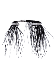 Choker necklace with  & Feathers