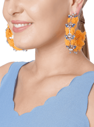 Citric semi hoop earrings for women