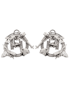 Contemporary silver stud earrings