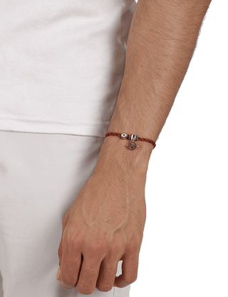 Delicate evil eye bracelet for men