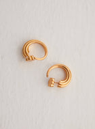Flora Design Hoop Earrings