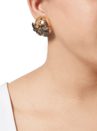Gold butterfly studs earrings for women