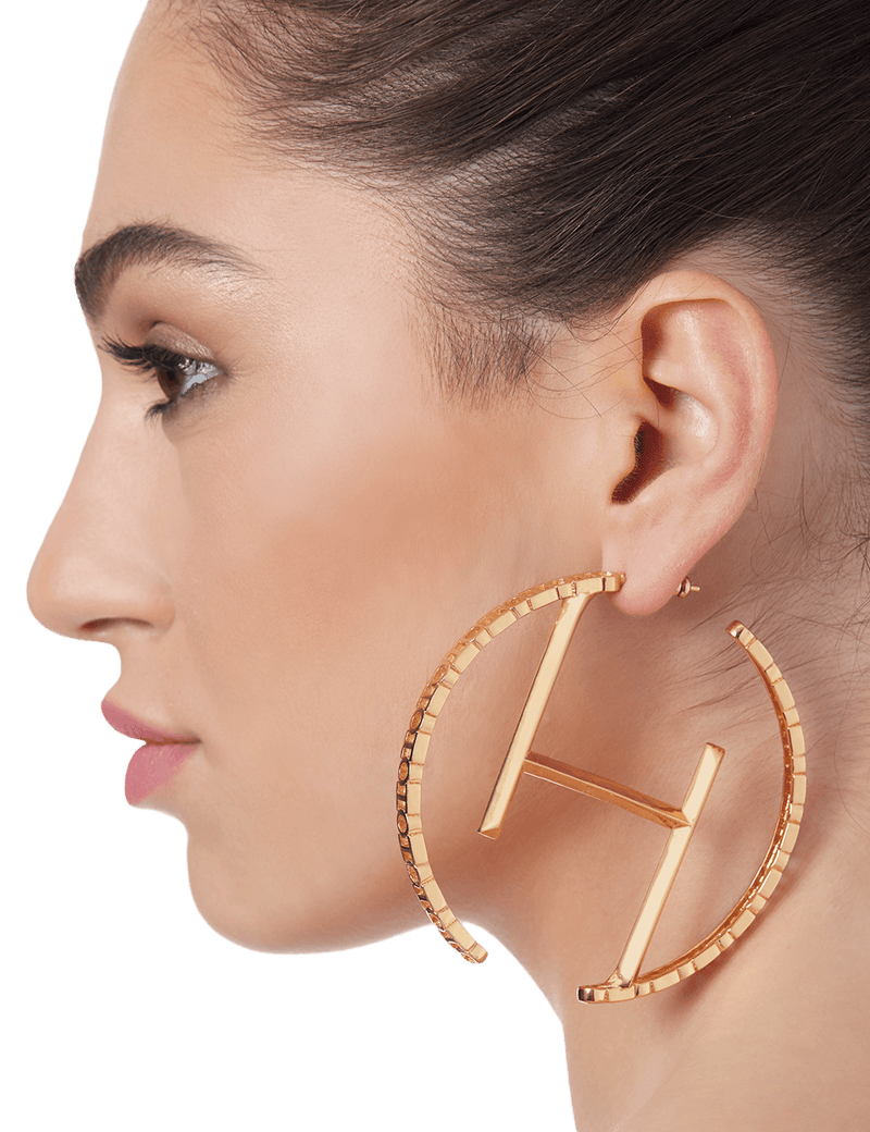 Gold hoop earrings for women