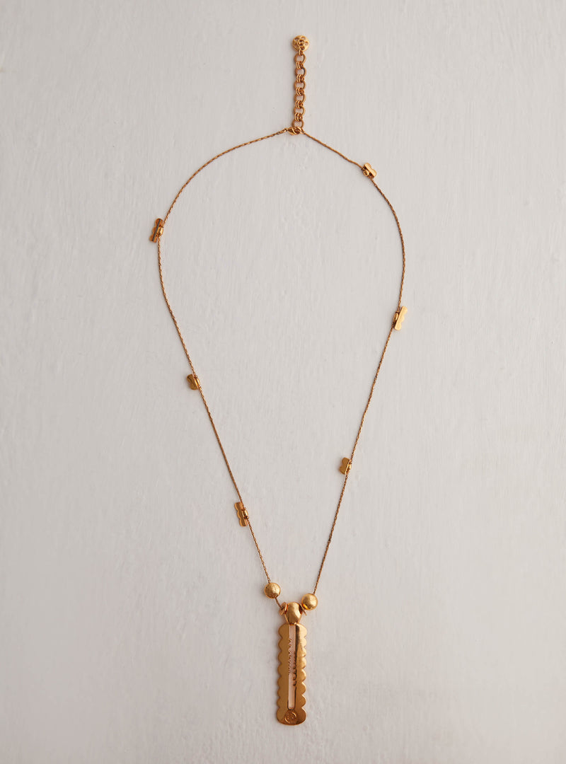 Gold Plated Blade Pendants by Outhouse
