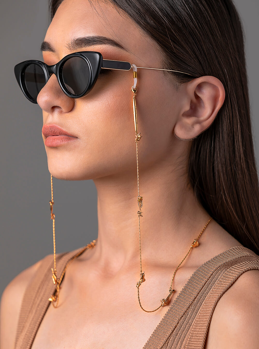 Love glasses chain silver - Sunglasses chain - Trium Jewelry