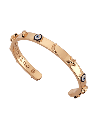 Gold evil eye cuff bracelets