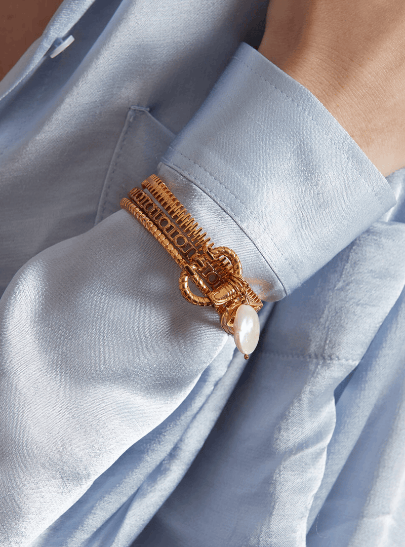 Gold plated chunky bracelet
