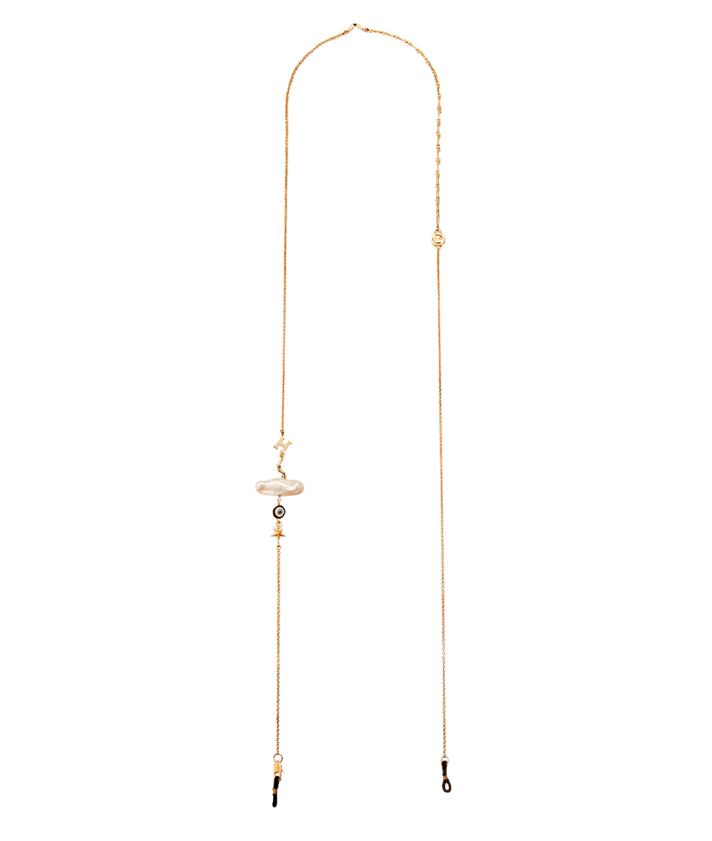 Gold plated optical eyeglasses chain