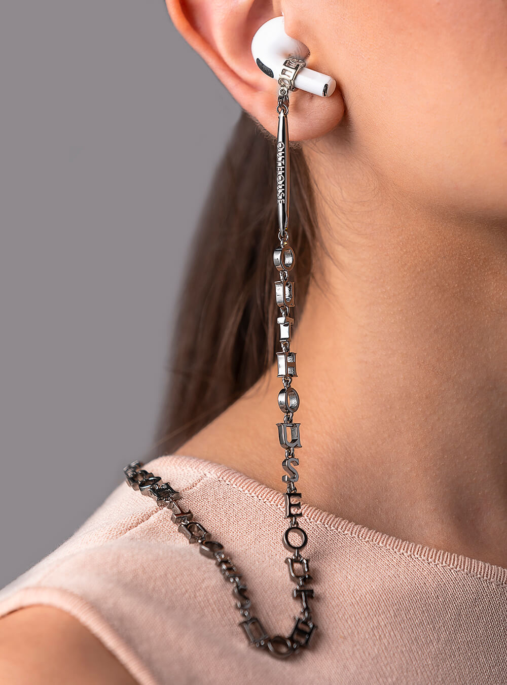 Gunmetal Outhouse AirPod Chains