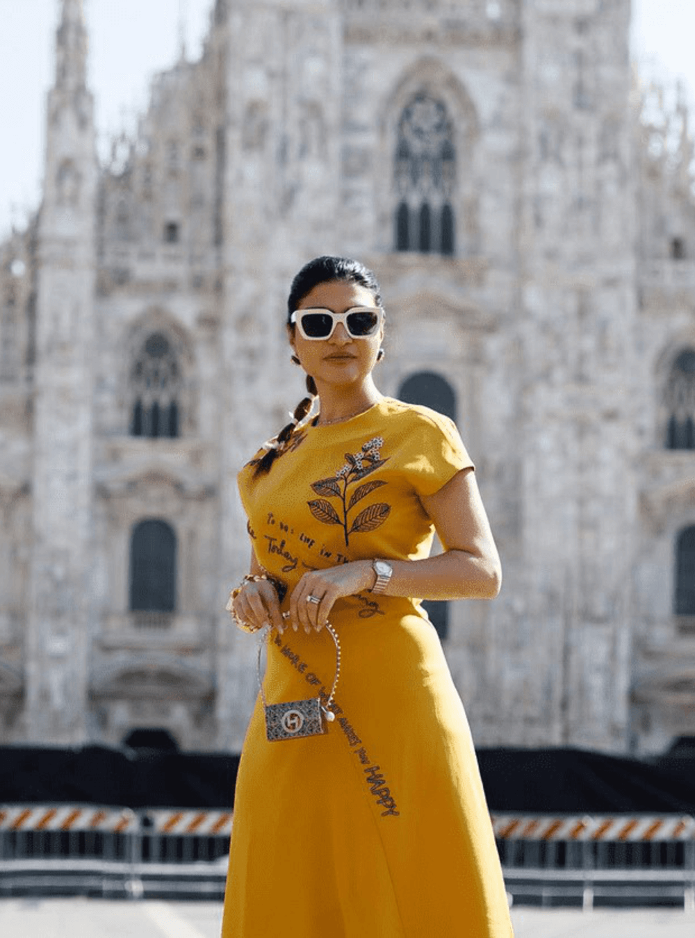 Yogita Bihani Wearing Pico Minaudiere Couture  Handbag