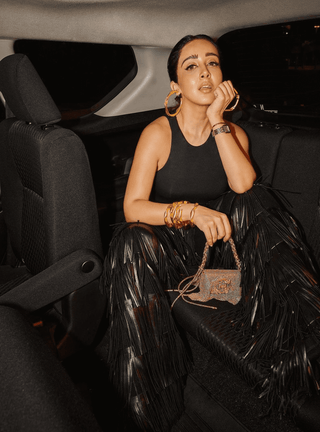 Indian-influencer sanjana bhatara luxury handbag
