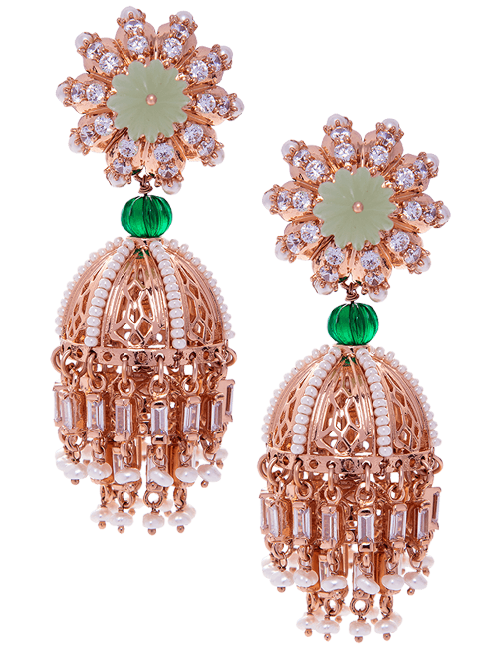Indian wedding jhumka earrings