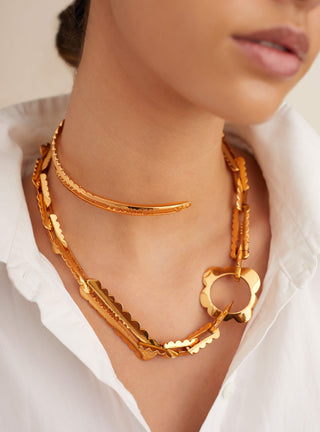 Interlink Gold Necklace By Outhouse