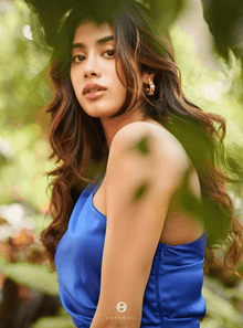 Janhvi Kapoor in Orion Rose Gold Earrings by Outhouse Jewellery