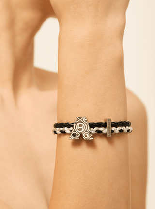 personalised women silver bracelets in black colour