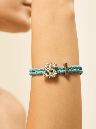 personalised women silver bracelets in blue colour