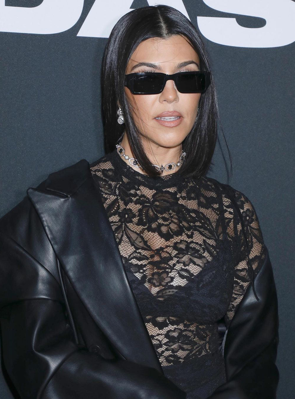 Kourtney Kardashian Wearing Choker Necklace
