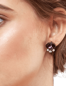 Lilac Shadow Cut Crystal earrings for women