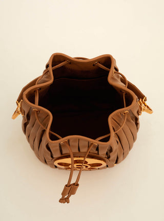 Luxury Tan Bucket Bag