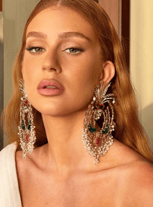 Marina Ruy Barbosa Wearing Palm le Grande Earrings