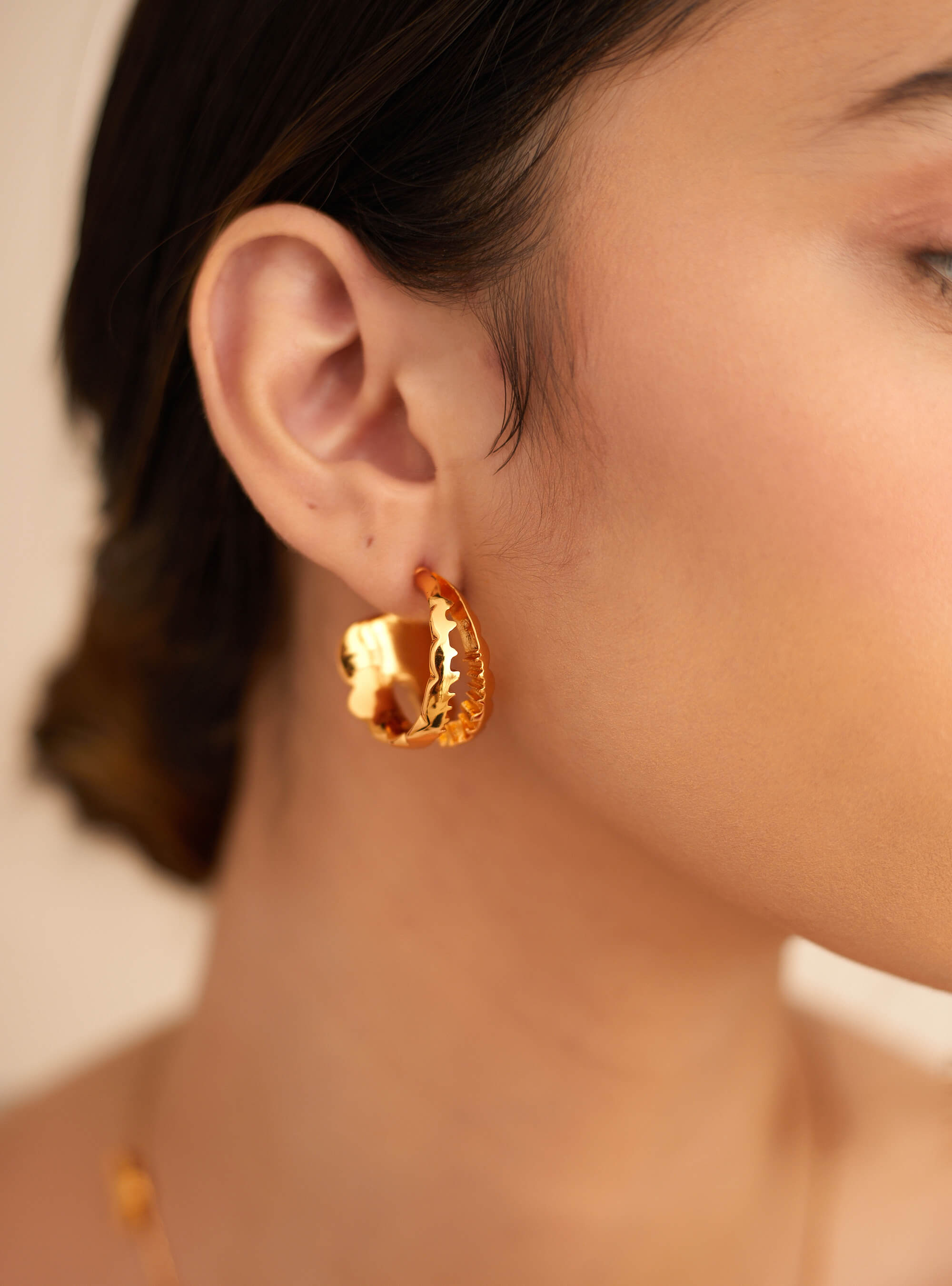 Buy Small Gold Hoop Earrings For Daily Use  STAC Fine Jewellery