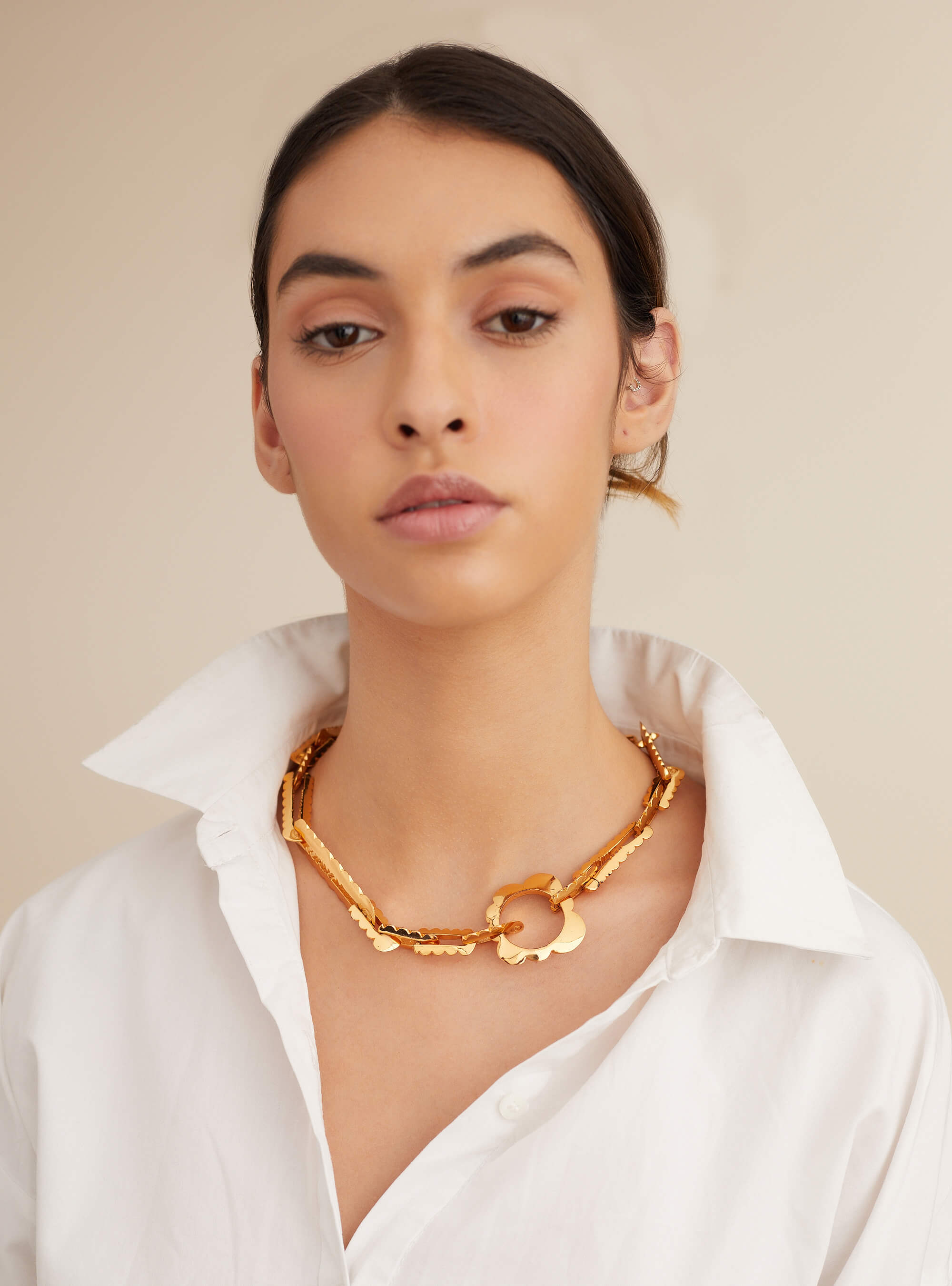 OH Epee Ferrum Link Chain Necklace