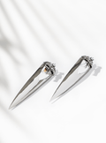 Gavi Spicule Earrings In Silver Finish