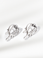 Silver Modern Statement Earrings