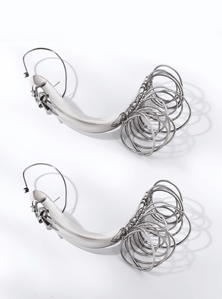 Gavi Helix Half-Hoop Earrings In Silver Finish