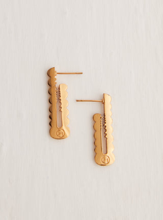 Outhouse Big Gold Blade Earrings