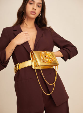 Outhouse Gold Cross Body Bag