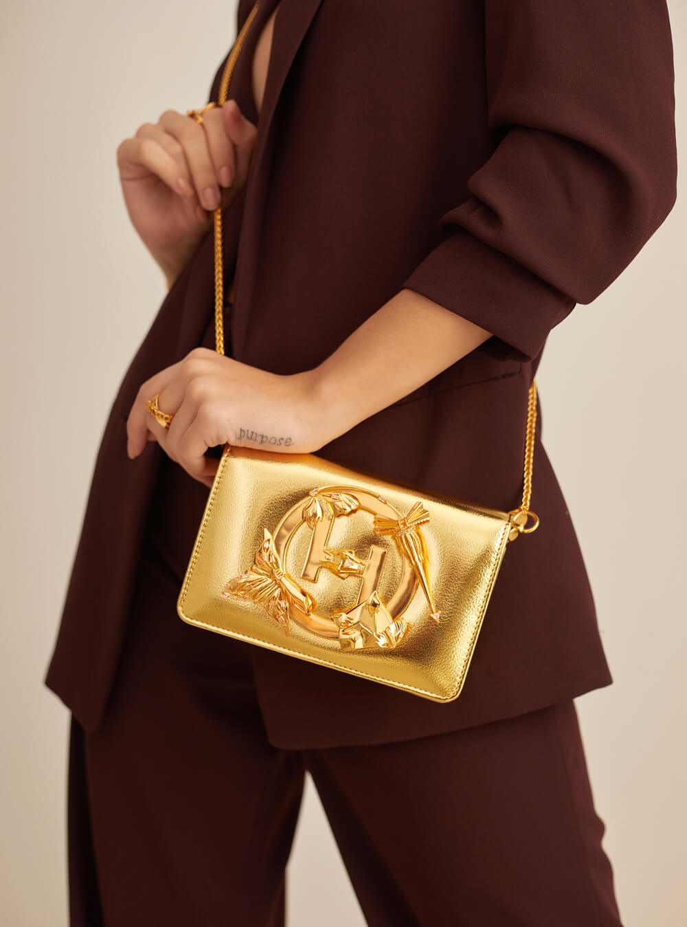 Outhouse Gold Sling Bag