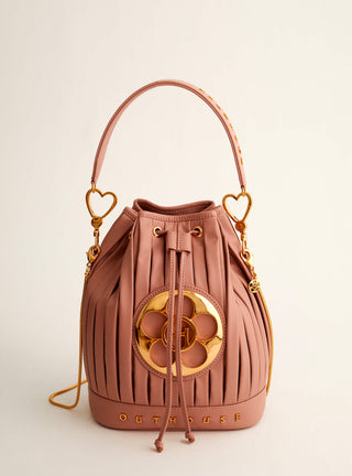 Outhouse Poppy Bucket Bag In Pink
