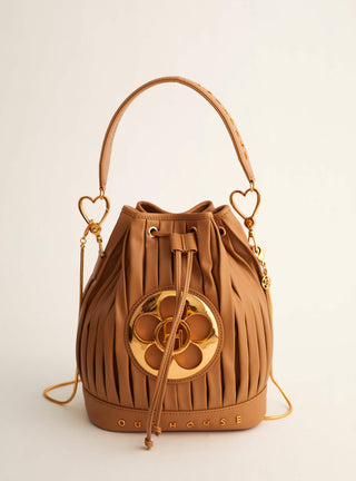 Outhouse Poppy Bucket Bag In Tan