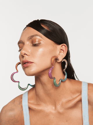 Christina Hoop Earrings In Multicolour