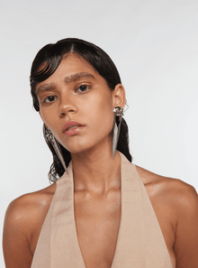 Handcrafted Gavi Spicule Earrings In 22K Silver Finish