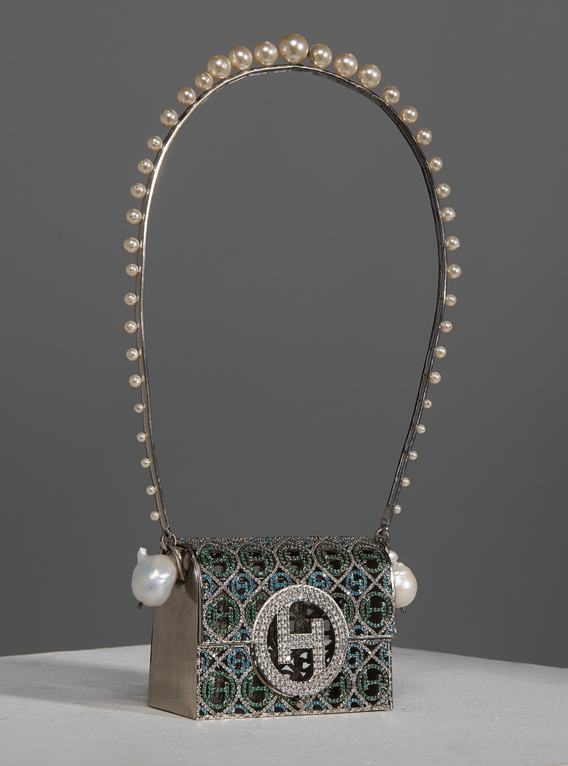 Pico Minaudiere Couture Bag With striking pearl top handle