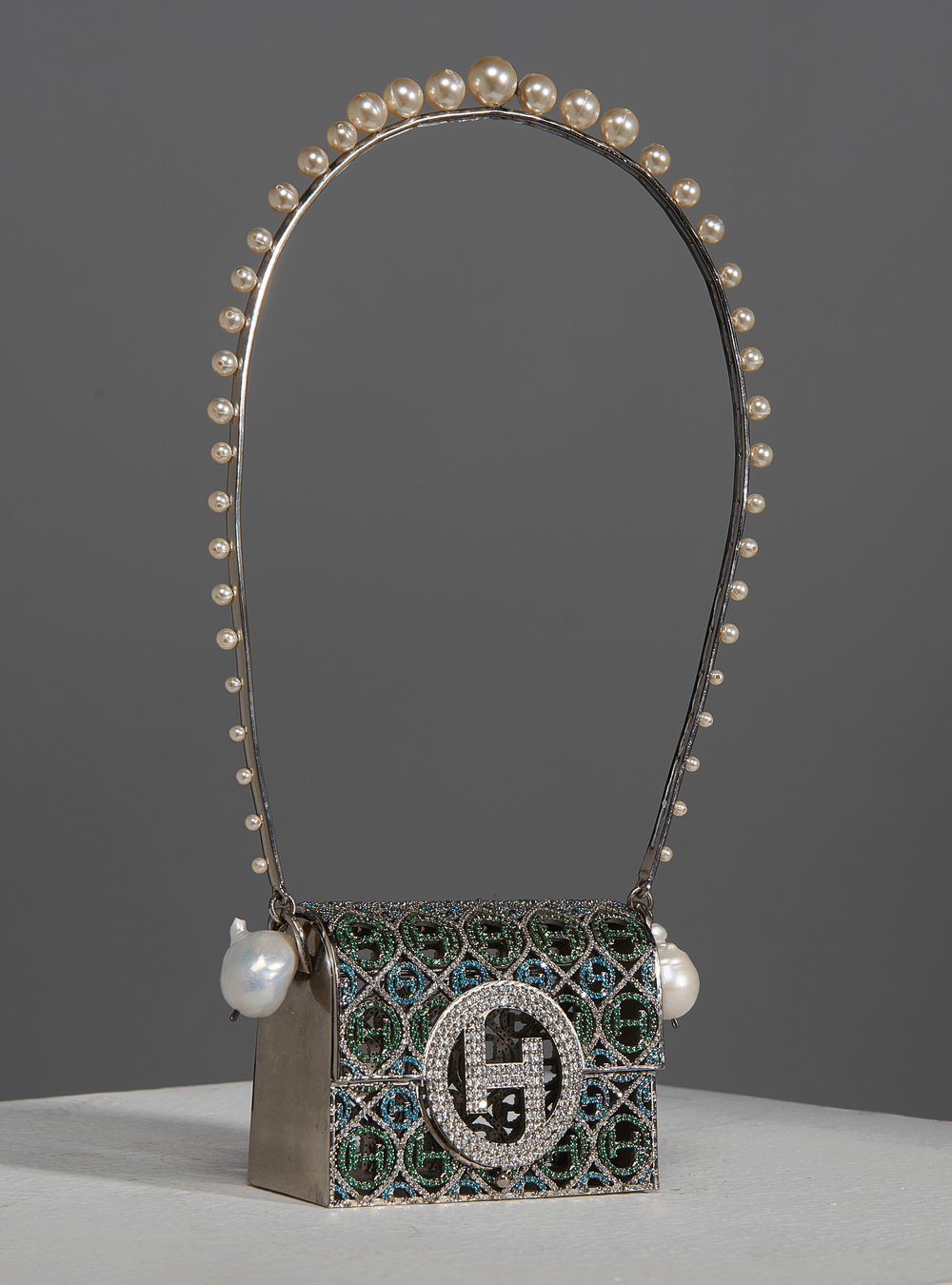 Pico Minaudiere Couture Bag With striking pearl top handle