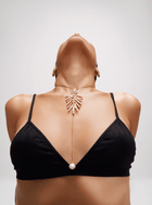 designer pearl drop necklace in gold 