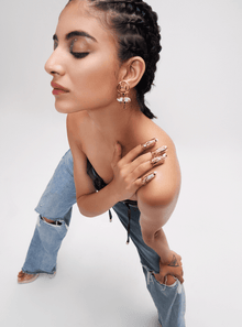 Drip OH River Rose Stud Earrings